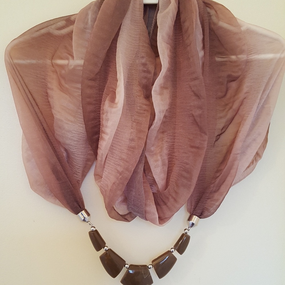 Infinity jeweled scarf